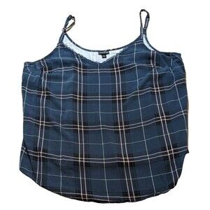 Torrid Women's Ava Stretch Challis Lace Trim Cami Navy/Pink Size 1